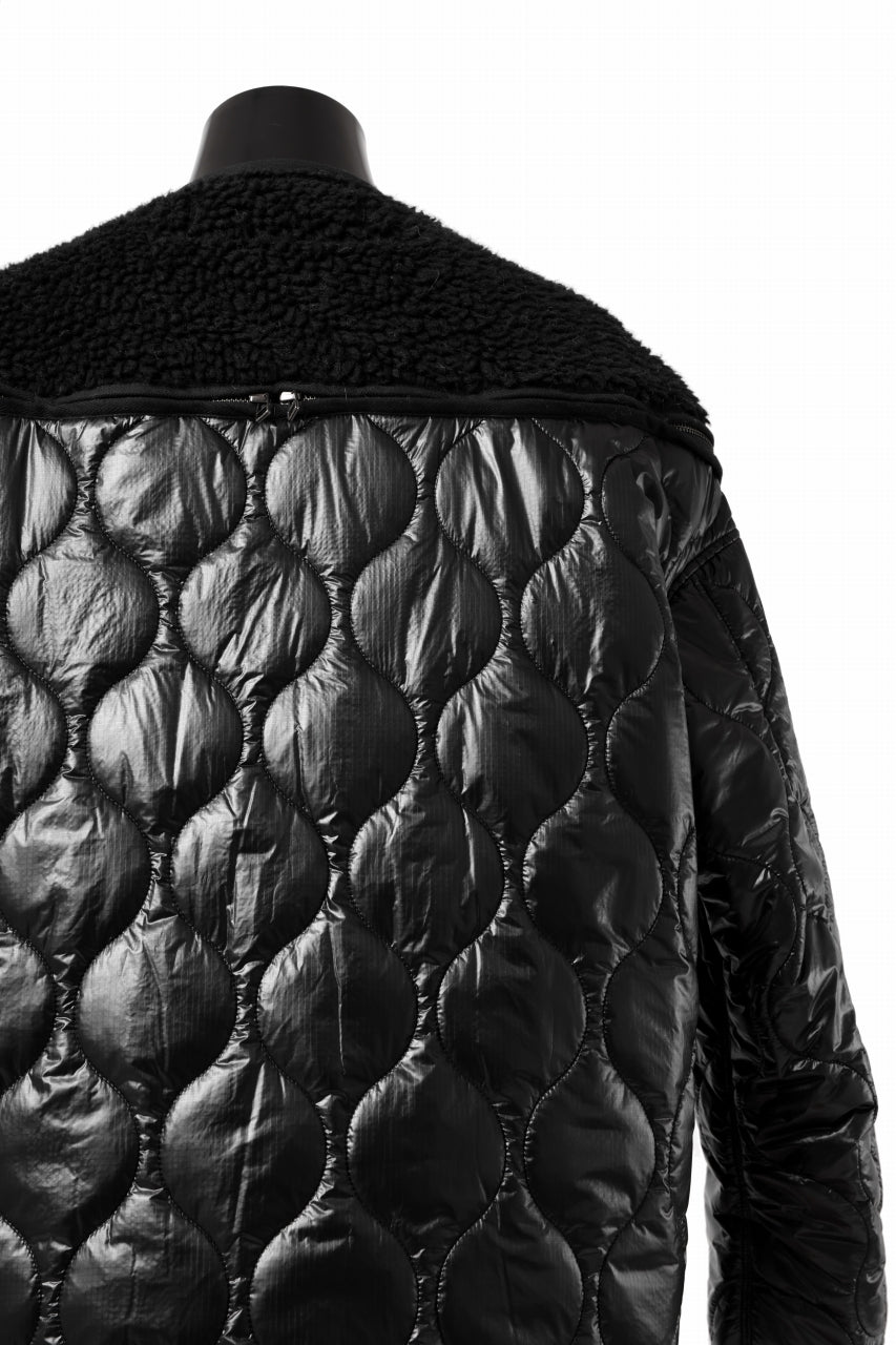 画像をギャラリービューアに読み込む, FACETASM ZIPPER SHERPA QUILTED LINER JACKET (BLACK x BLACK)