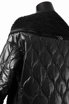 画像をギャラリービューアに読み込む, FACETASM ZIPPER SHERPA QUILTED LINER JACKET (BLACK x BLACK)