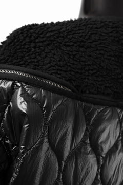 画像をギャラリービューアに読み込む, FACETASM ZIPPER SHERPA QUILTED LINER JACKET (BLACK x BLACK)