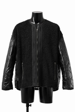 画像をギャラリービューアに読み込む, FACETASM ZIPPER SHERPA QUILTED LINER JACKET (BLACK x BLACK)