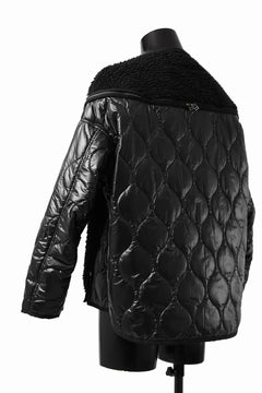 画像をギャラリービューアに読み込む, FACETASM ZIPPER SHERPA QUILTED LINER JACKET (BLACK x BLACK)