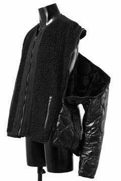 画像をギャラリービューアに読み込む, FACETASM ZIPPER SHERPA QUILTED LINER JACKET (BLACK x BLACK)