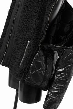 画像をギャラリービューアに読み込む, FACETASM ZIPPER SHERPA QUILTED LINER JACKET (BLACK x BLACK)