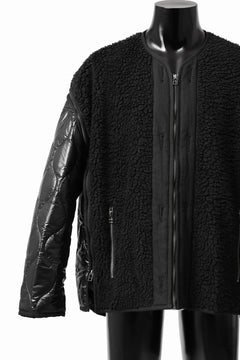 画像をギャラリービューアに読み込む, FACETASM ZIPPER SHERPA QUILTED LINER JACKET (BLACK x BLACK)