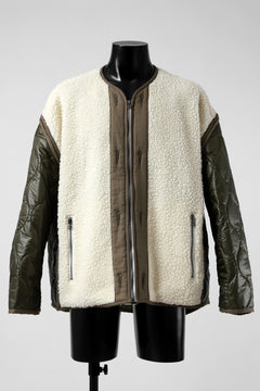 画像をギャラリービューアに読み込む, FACETASM ZIPPER SHERPA QUILTED LINER JACKET (ECRU x KHAKI)