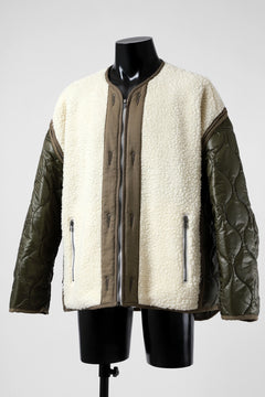 画像をギャラリービューアに読み込む, FACETASM ZIPPER SHERPA QUILTED LINER JACKET (ECRU x KHAKI)