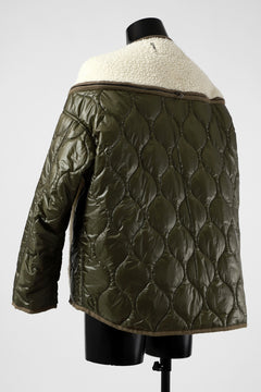 画像をギャラリービューアに読み込む, FACETASM ZIPPER SHERPA QUILTED LINER JACKET (ECRU x KHAKI)