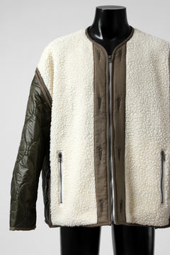 画像をギャラリービューアに読み込む, FACETASM ZIPPER SHERPA QUILTED LINER JACKET (ECRU x KHAKI)