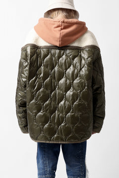画像をギャラリービューアに読み込む, FACETASM ZIPPER SHERPA QUILTED LINER JACKET (ECRU x KHAKI)