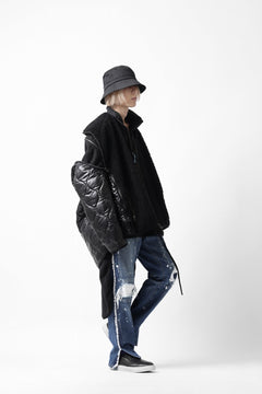 画像をギャラリービューアに読み込む, FACETASM ZIPPER SHERPA QUILTED LINER JACKET (BLACK x BLACK)