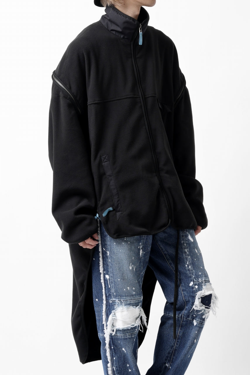 画像をギャラリービューアに読み込む, FACETASM HIGH-LOW FLEECE ZIPPER JACKET (BLACK)