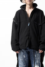 画像をギャラリービューアに読み込む, FACETASM HIGH-LOW FLEECE ZIPPER JACKET (BLACK)