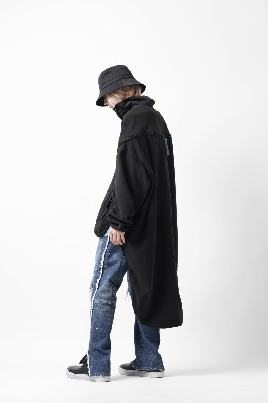 画像をギャラリービューアに読み込む, FACETASM HIGH-LOW FLEECE ZIPPER JACKET (BLACK)