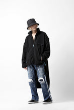 画像をギャラリービューアに読み込む, FACETASM HIGH-LOW FLEECE ZIPPER JACKET (BLACK)
