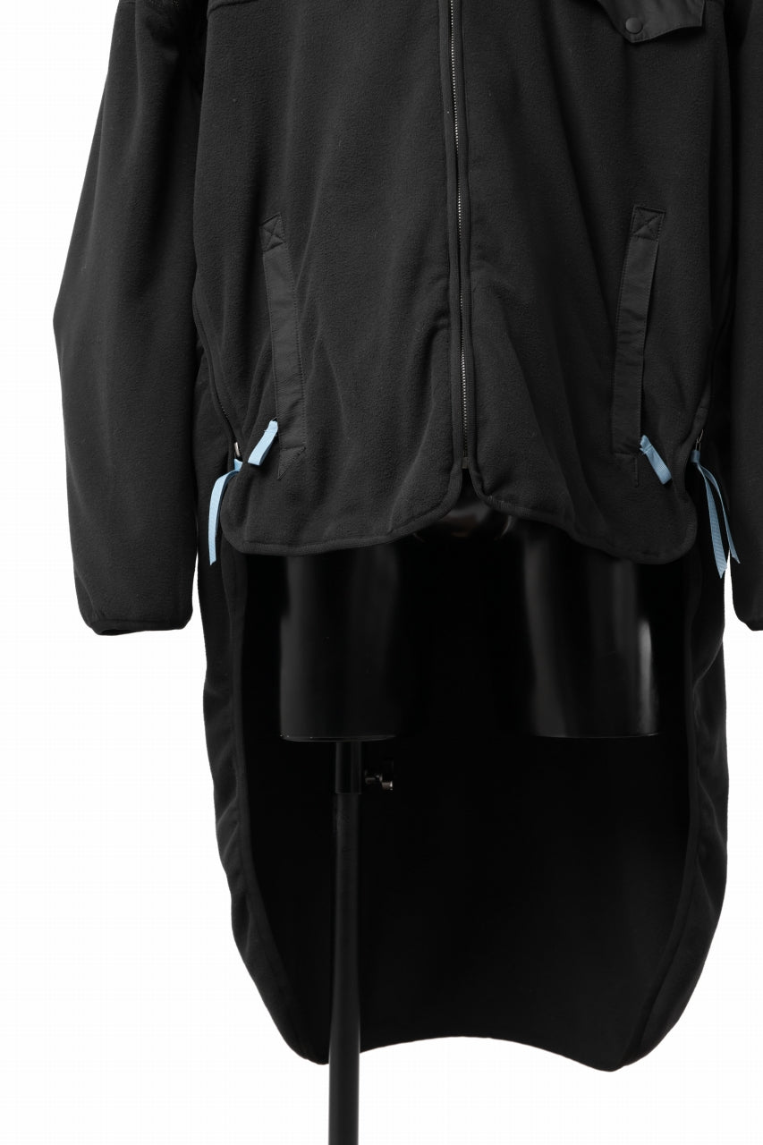 画像をギャラリービューアに読み込む, FACETASM HIGH-LOW FLEECE ZIPPER JACKET (BLACK)