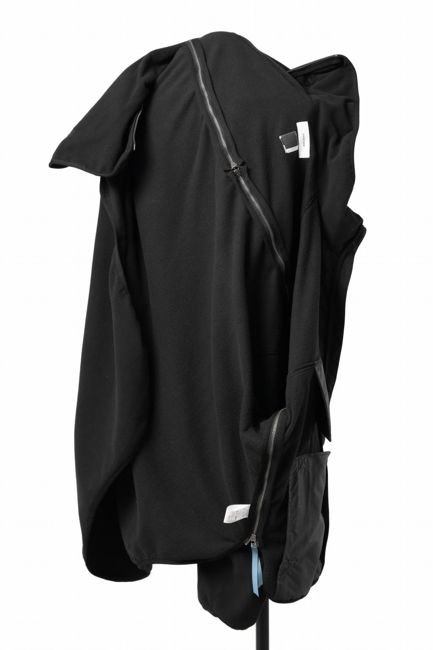 画像をギャラリービューアに読み込む, FACETASM HIGH-LOW FLEECE ZIPPER JACKET (BLACK)