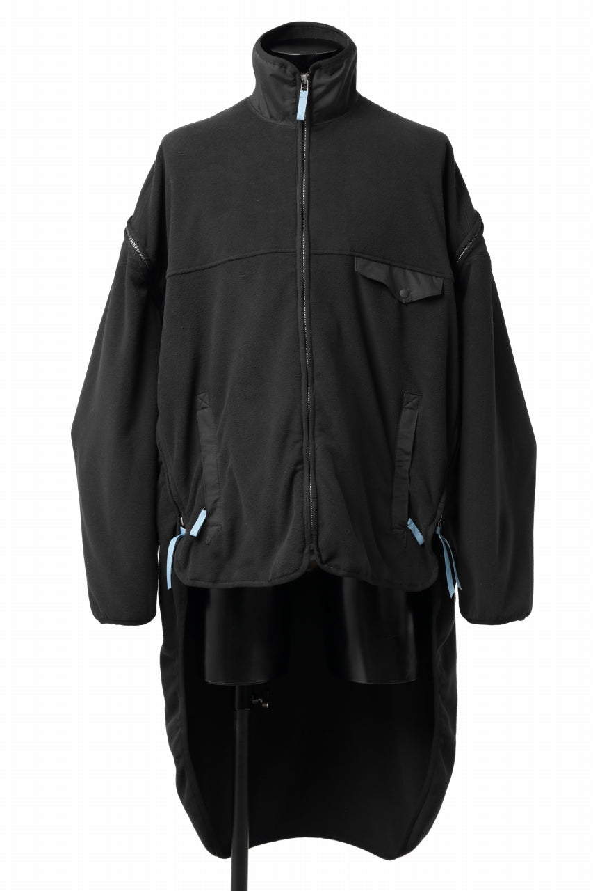 画像をギャラリービューアに読み込む, FACETASM HIGH-LOW FLEECE ZIPPER JACKET (BLACK)