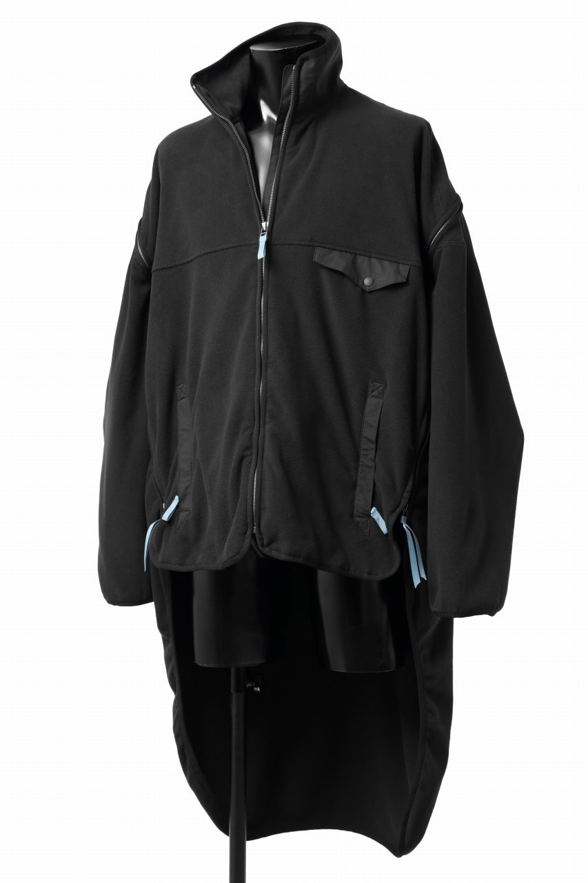 画像をギャラリービューアに読み込む, FACETASM HIGH-LOW FLEECE ZIPPER JACKET (BLACK)
