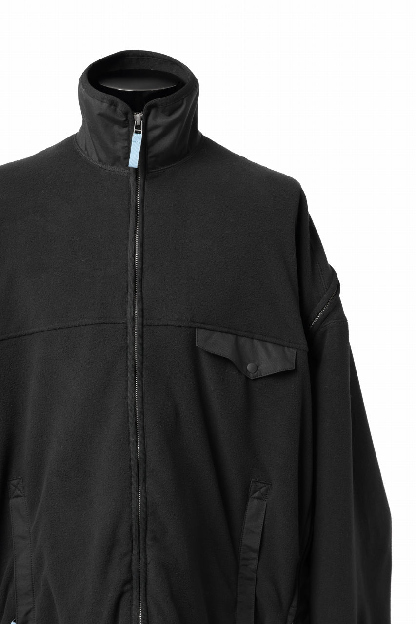 画像をギャラリービューアに読み込む, FACETASM HIGH-LOW FLEECE ZIPPER JACKET (BLACK)