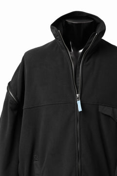 画像をギャラリービューアに読み込む, FACETASM HIGH-LOW FLEECE ZIPPER JACKET (BLACK)