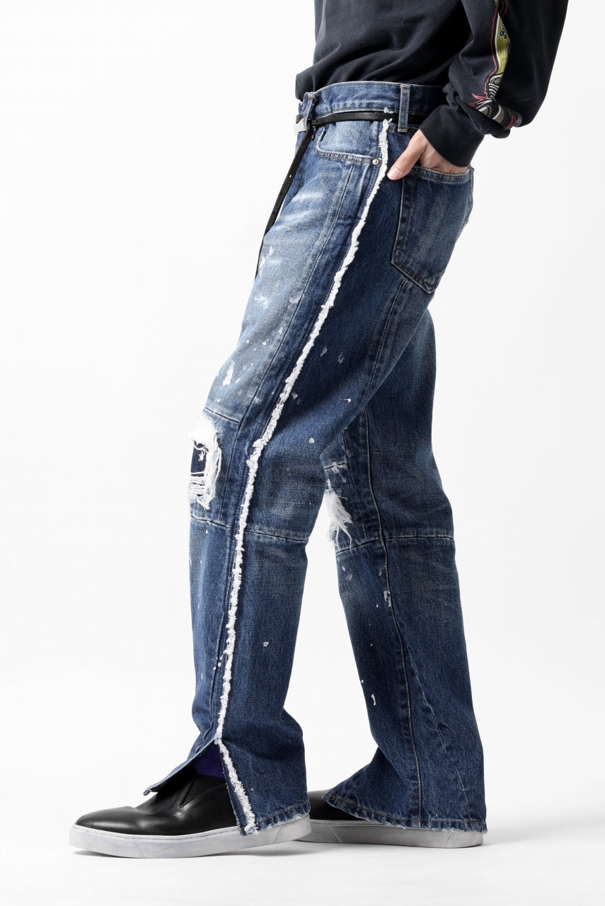 画像をギャラリービューアに読み込む, FACETASM DESTROYED DENIM PANTS (INDIGO)
