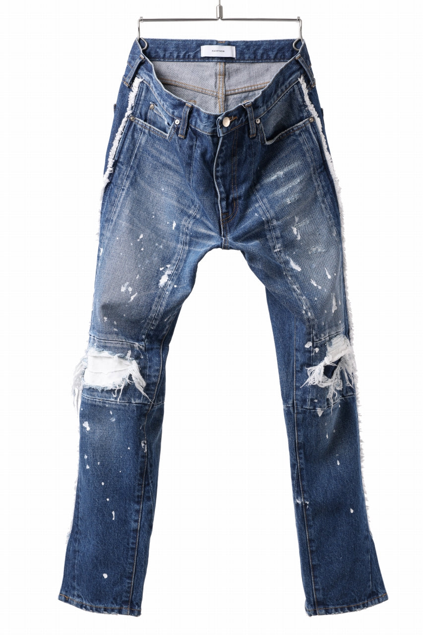 画像をギャラリービューアに読み込む, FACETASM DESTROYED DENIM PANTS (INDIGO)