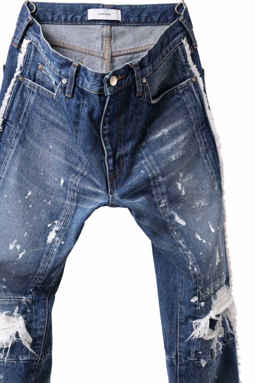 画像をギャラリービューアに読み込む, FACETASM DESTROYED DENIM PANTS (INDIGO)