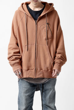 画像をギャラリービューアに読み込む, FACETASM CHEST-POCKET ZIP HOODIE (BROWN)