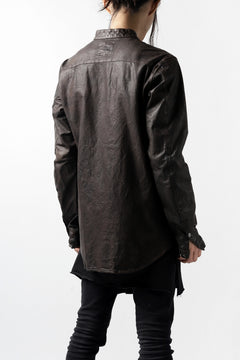 Load image into Gallery viewer, ISAMU KATAYAMA BACKLASH exclusive LEATHER SHIRT / ITALY SHOULDER 0.6mm (DARK GREY)