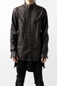 Load image into Gallery viewer, ISAMU KATAYAMA BACKLASH exclusive LEATHER SHIRT / ITALY SHOULDER 0.6mm (DARK GREY)