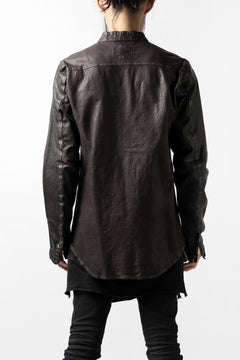 Load image into Gallery viewer, ISAMU KATAYAMA BACKLASH exclusive LEATHER SHIRT / ITALY SHOULDER 0.6mm (DARK GREY)