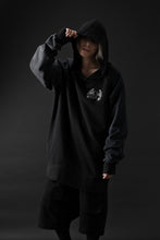 画像をギャラリービューアに読み込む, MASSIMO SABBADIN HOODY wt. HAND DYED VINTAGE DENIM SLEEVE (black)