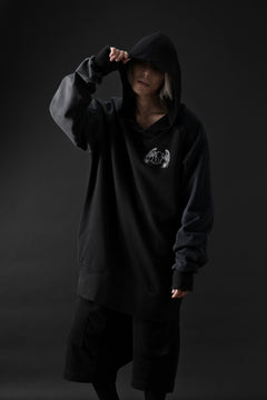 画像をギャラリービューアに読み込む, MASSIMO SABBADIN HOODY wt. HAND DYED VINTAGE DENIM SLEEVE (black)