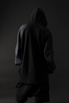 画像をギャラリービューアに読み込む, MASSIMO SABBADIN HOODY wt. HAND DYED VINTAGE DENIM SLEEVE (black)