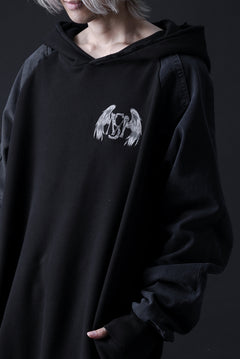 画像をギャラリービューアに読み込む, MASSIMO SABBADIN HOODY wt. HAND DYED VINTAGE DENIM SLEEVE (black)