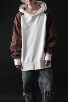 画像をギャラリービューアに読み込む, MASSIMO SABBADIN exclusive HOODY wt. HAND DYED VINTAGE DENIM SLEEVE (white)