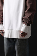 画像をギャラリービューアに読み込む, MASSIMO SABBADIN exclusive HOODY wt. HAND DYED VINTAGE DENIM SLEEVE (white)
