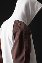 画像をギャラリービューアに読み込む, MASSIMO SABBADIN exclusive HOODY wt. HAND DYED VINTAGE DENIM SLEEVE (white)