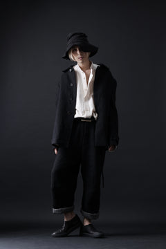 画像をギャラリービューアに読み込む, forme d'expression Hidden Plaquette Caban Short Coat (Black)