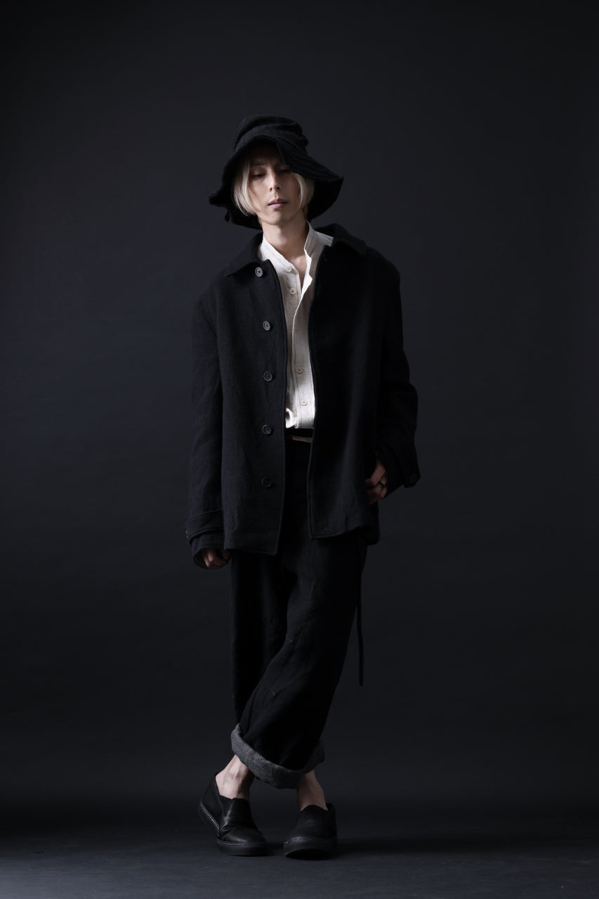 画像をギャラリービューアに読み込む, forme d&#39;expression Hidden Plaquette Caban Short Coat (Black)