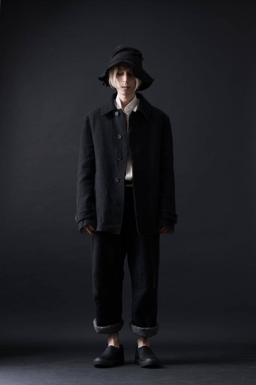 画像をギャラリービューアに読み込む, forme d&#39;expression Hidden Plaquette Caban Short Coat (Black)