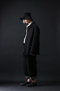 画像をギャラリービューアに読み込む, forme d&#39;expression Hidden Plaquette Caban Short Coat (Black)