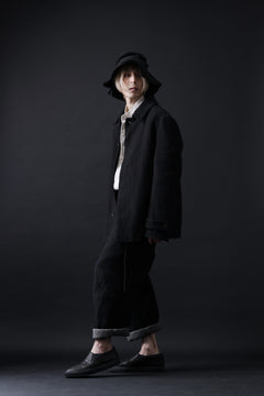 画像をギャラリービューアに読み込む, forme d'expression Hidden Plaquette Caban Short Coat (Black)