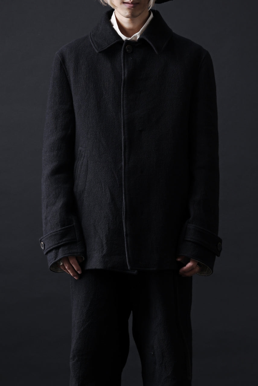 画像をギャラリービューアに読み込む, forme d'expression Hidden Plaquette Caban Short Coat (Black)