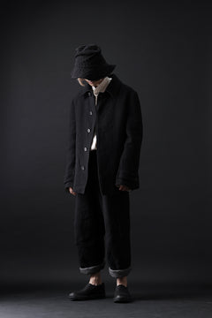 画像をギャラリービューアに読み込む, forme d'expression Hidden Plaquette Caban Short Coat (Black)
