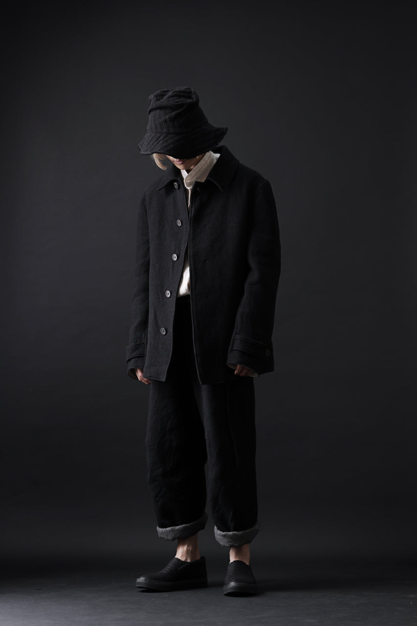 画像をギャラリービューアに読み込む, forme d&#39;expression Hidden Plaquette Caban Short Coat (Black)