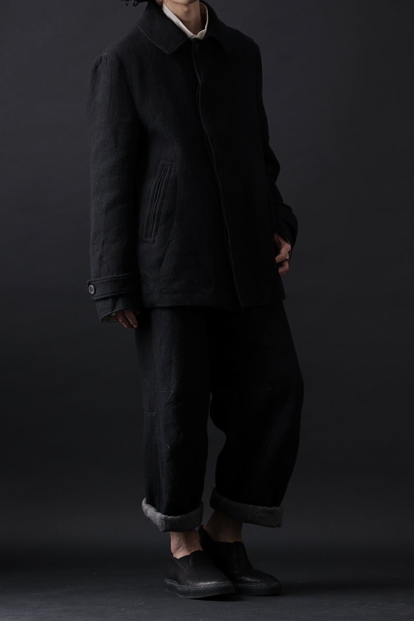 画像をギャラリービューアに読み込む, forme d&#39;expression Hidden Plaquette Caban Short Coat (Black)