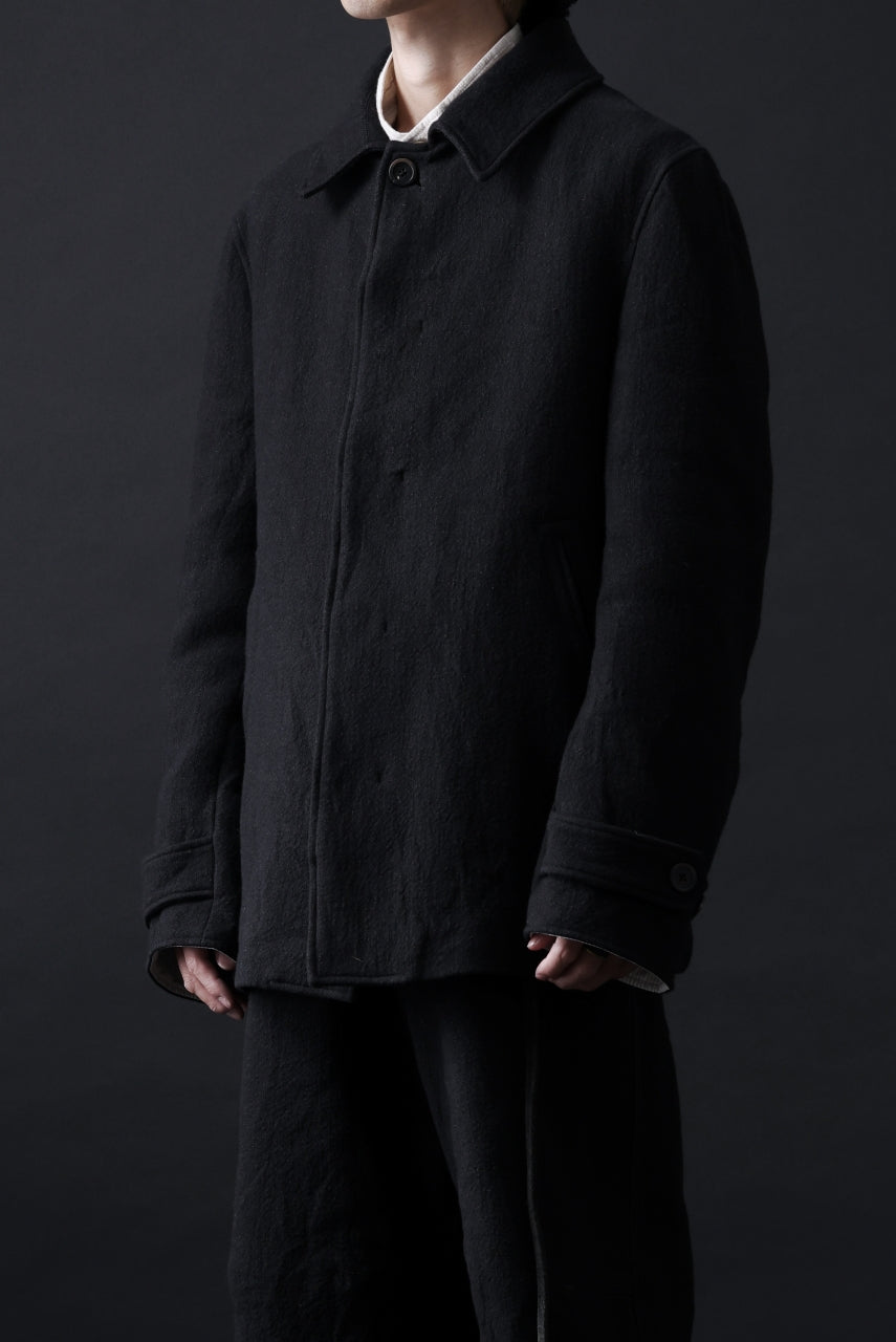 画像をギャラリービューアに読み込む, forme d'expression Hidden Plaquette Caban Short Coat (Black)