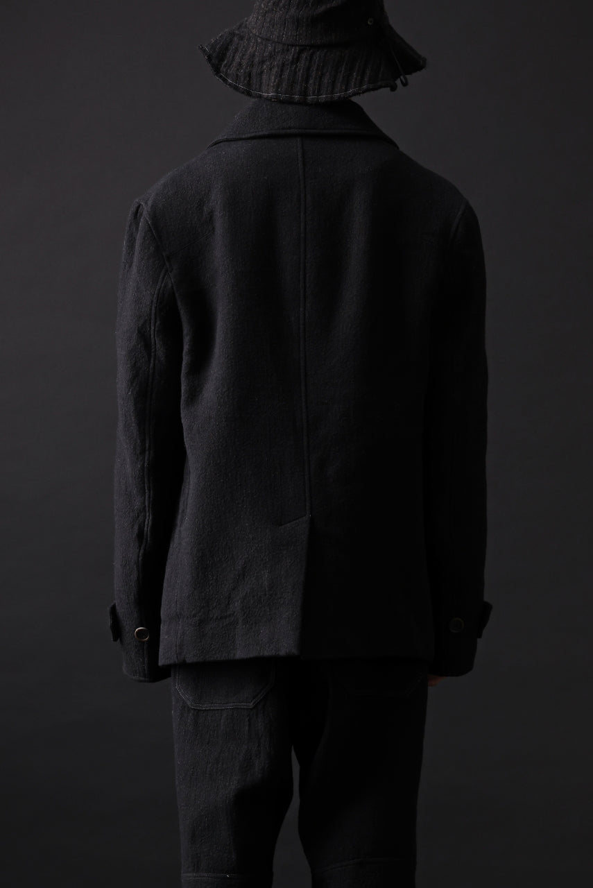 画像をギャラリービューアに読み込む, forme d'expression Hidden Plaquette Caban Short Coat (Black)