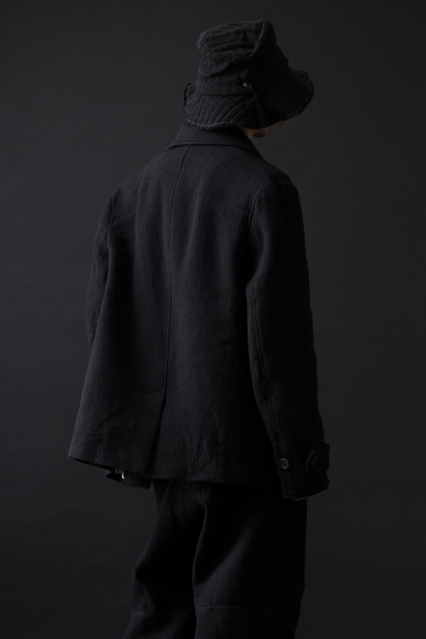 画像をギャラリービューアに読み込む, forme d'expression Hidden Plaquette Caban Short Coat (Black)